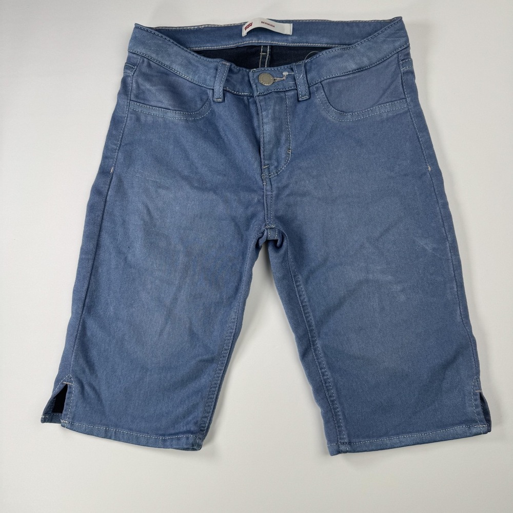 Levis Bermuda Shorts Girls 10 24x9 Regular Stretch Slim Fit Knee Length NWT